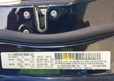 2014 Dodge Journey R/T from USA, damaged, VIN 3C4PDCEG3ET213867